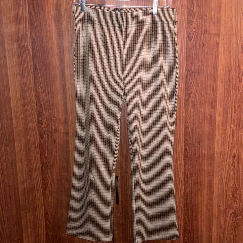 Loft herringbone crop wide legs